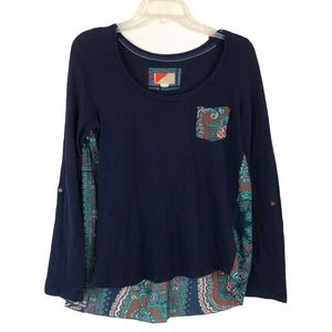 Anthropologie Paper Locket Top with Pleated Back